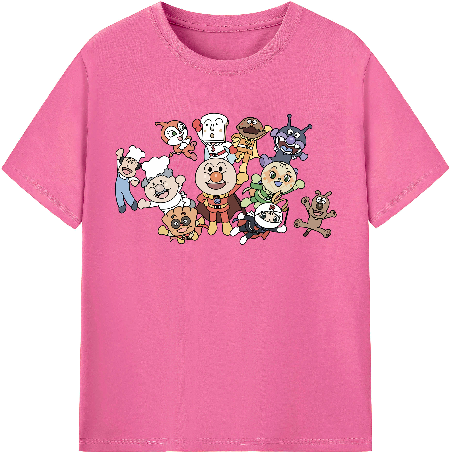 （画像用） アンパンマン Anpanman レディースカジュアルプリントTシャツ（綿100％）